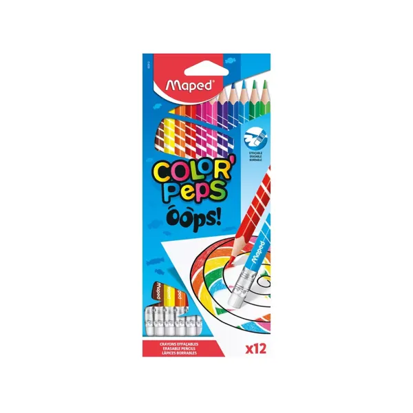 Drvene bojice Maped color peps sa gumicom 1/12 Slika 1