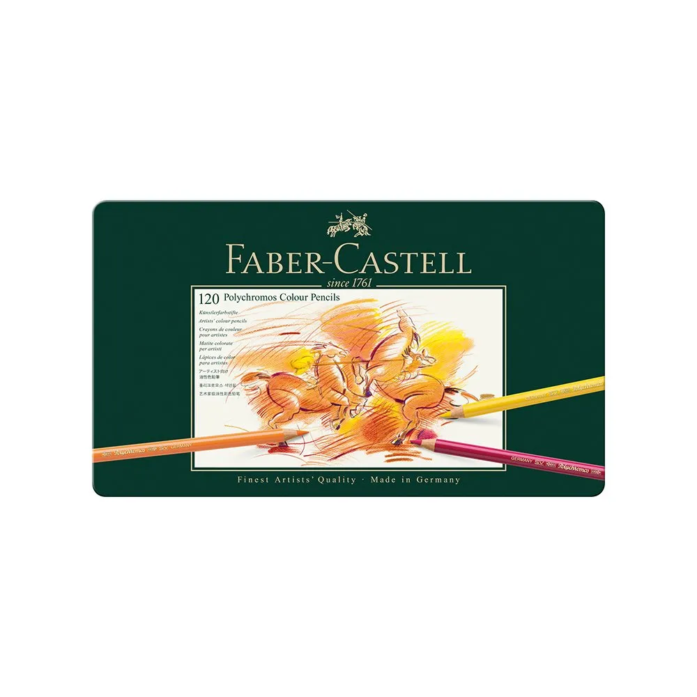Drvene bojice Faber Castell Polychromos 1/120 110011 u metalnoj kutiji Slika 1