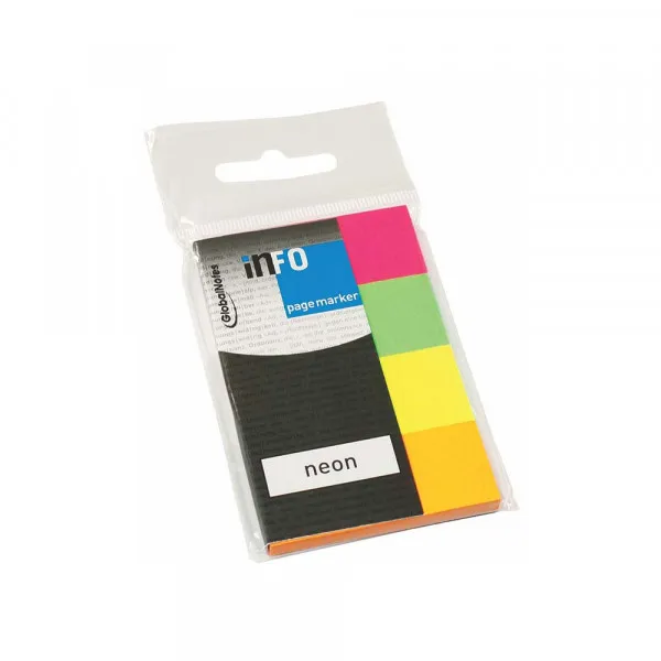 Info notes Page Marker NEON 20x50mm 4x50 listića  5670-89