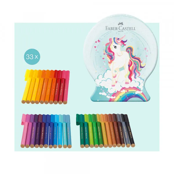 Flomaster set Faber Castell 1/33 Connector Unicorn met. kut. 155544 Slika 2