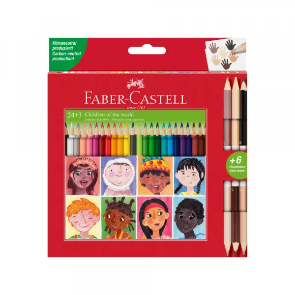 Drvene bojice Faber Castell Children triangular 1/24 + 3 bicolor 511515 Slika 1