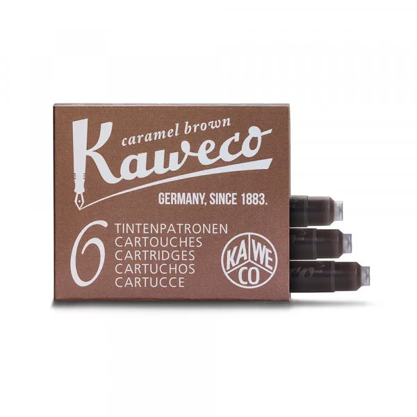 Patrone za naliv pero Kaweco 1/6 Caramel Brown Slika 1