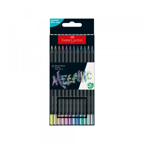 Drvene bojice Faber Castell Black Edition 1/12 metalik 116415 Slika 1