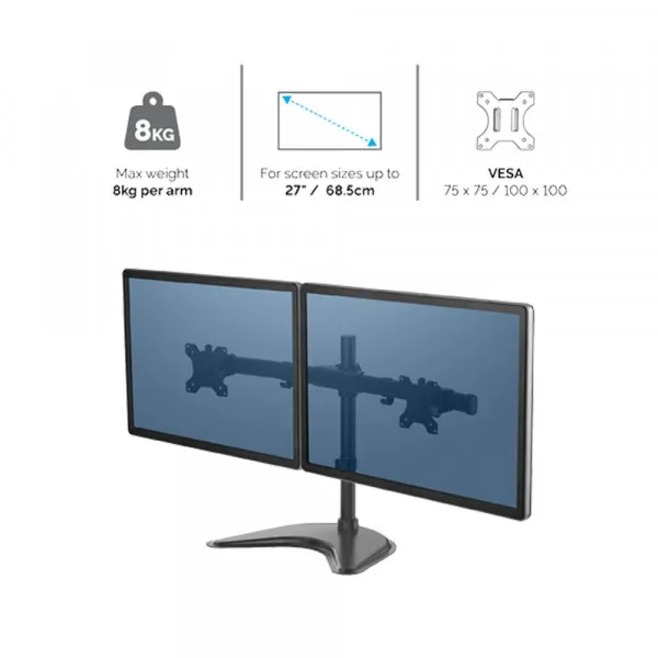 Nosač Monitora Fellowes Profesional Series Freestanding Dual Horizontal 8043701 Slika 2