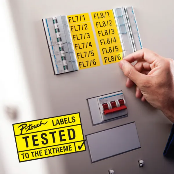 Brother TZES-241 Jako lepljiva traka crna na belo 18mm Slika 2