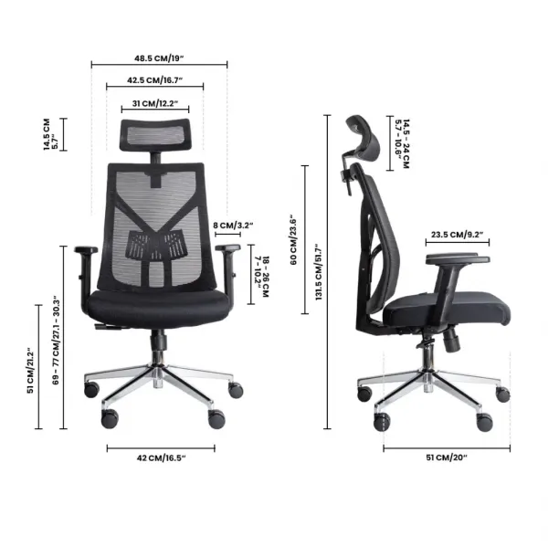 Ergonomska kancelarijska stolica UGD Aura D32 Slika 2