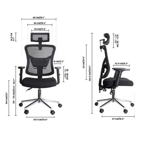 Ergonomska kancelarijska stolica UGD Balance D90 Slika 2