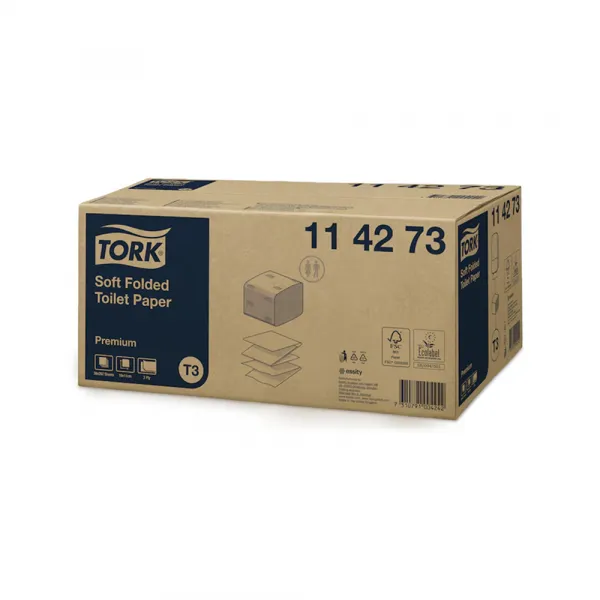Toalet papir za dispenzer Tork T3 Premium složivi 252 lis 1/30 114273 Slika 2