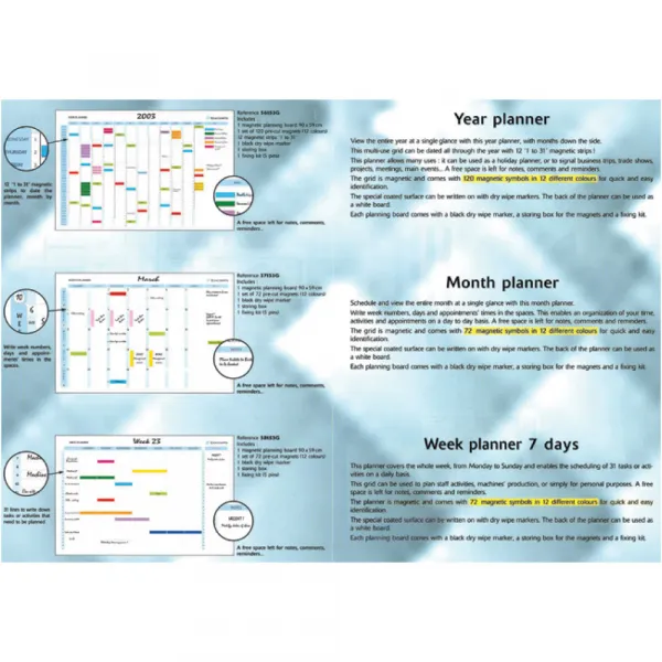 Nedeljna planer tabla 59x90 cm Exacompta 58153 Slika 3