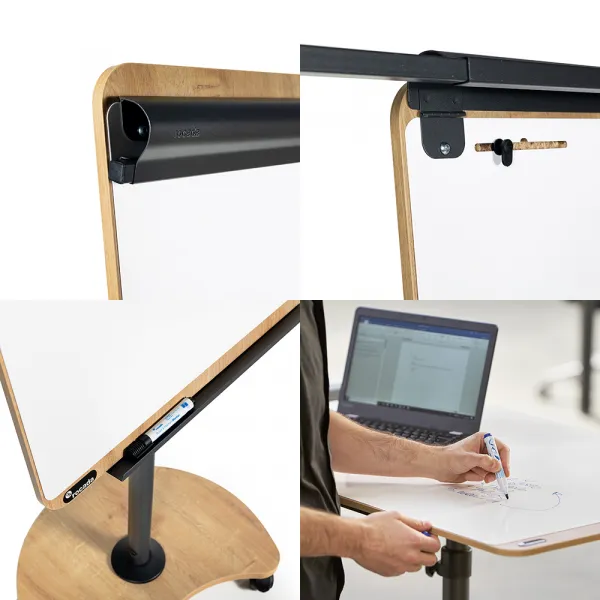 Tabla flipchart mobilna, sa držačima papira, Rocada NAT618 Slika 7