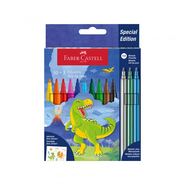 Flomaster školski Faber Castell 1/10+3 Dinosaur 554214 Slika 1