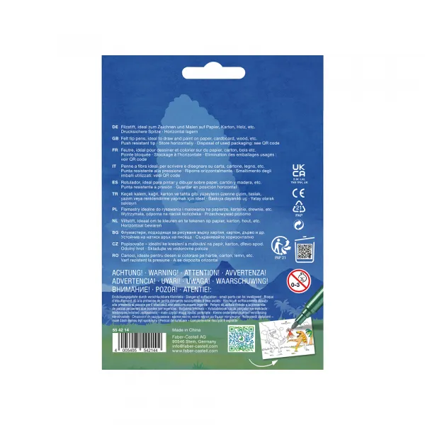 Flomaster školski Faber Castell 1/10+3 Dinosaur 554214 Slika 3