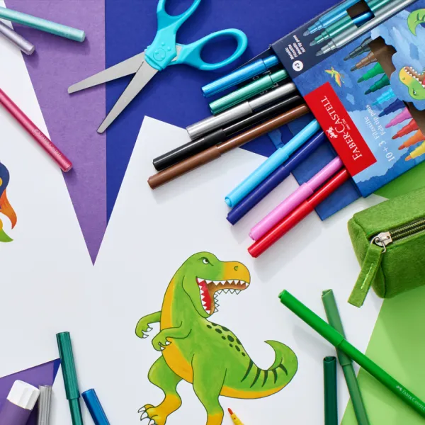 Flomaster školski Faber Castell 1/10+3 Dinosaur 554214 Slika 2