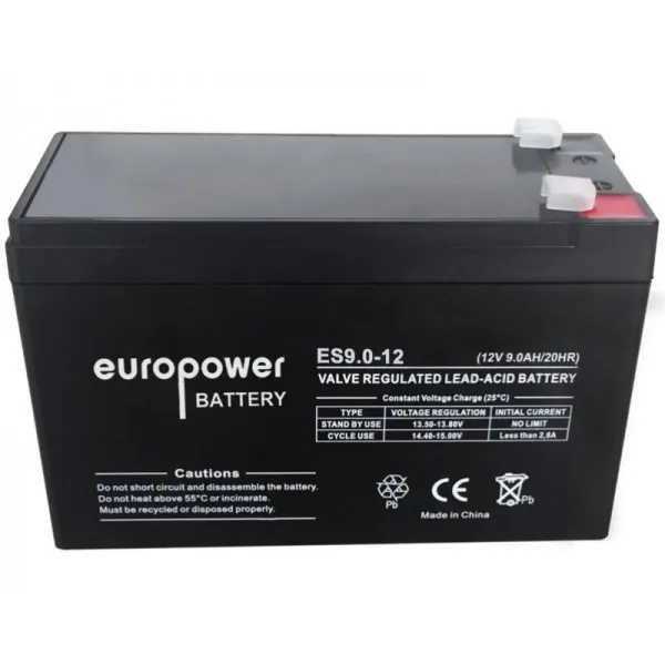 EUROPOWER UPS Battery Europower ES12-9 12V 9Ah Slika 1