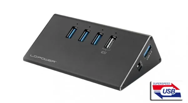 HUB LC Power LC-HUB-ALU-2B-4 USB3.0 Aluminium Slika 1