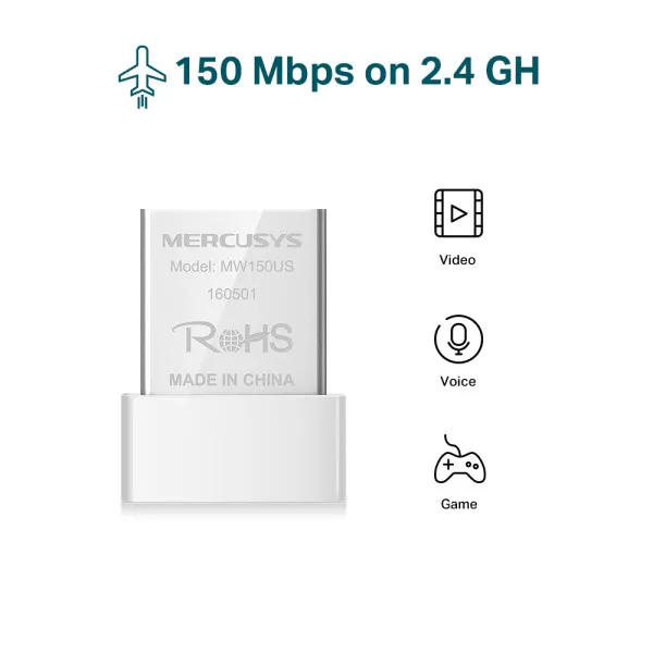 LAN MK Mercusys MW150US N150Mb/s nano WiFi USB Slika 2