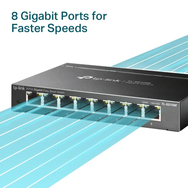 TP-Link LAN Switch TP-LINK TL-SG108E Gigabit 10/100/1000Mbps Slika 4