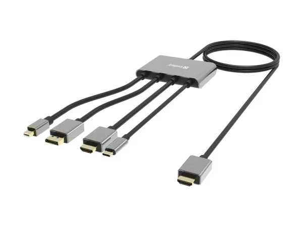 Kabl-display HUB Sandberg All-In-One USB C/DP/m DP/HDMI - HDMI 2m 509-21 Slika 5