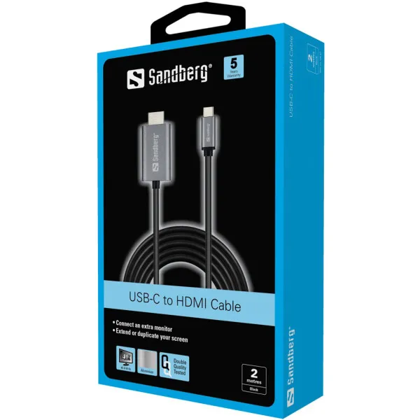 Kabl Sandberg USB C - HDMI 4K 136-21 Slika 2