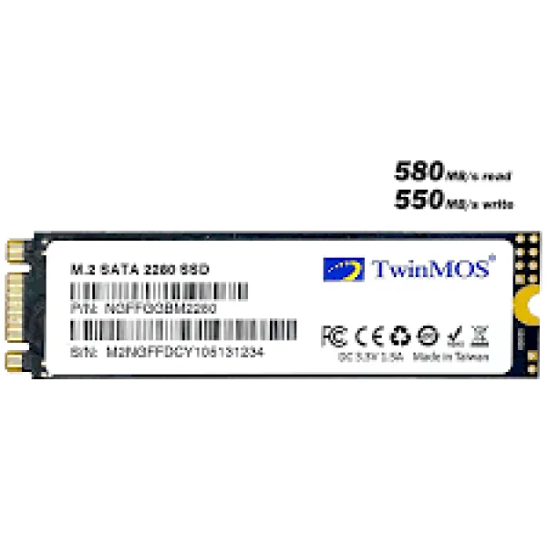 SSD M.2 SATA TwinMOS 256GB, 580MBs/550MBs NGFFEGBM2280 Slika 1