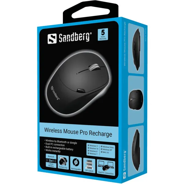 Miš Wireless Sandberg Pro Recharge 631-02 Slika 3