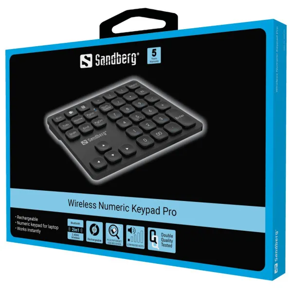 Bežična numerička tastatura Sandberg USB Pro 630-09 Slika 6