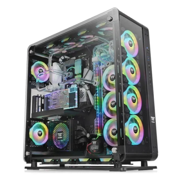 Kućište Thermaltake Core P8 TG Black/Black/Wall Mount/SPCC/4mm Tempered Glass*3 Slika 1