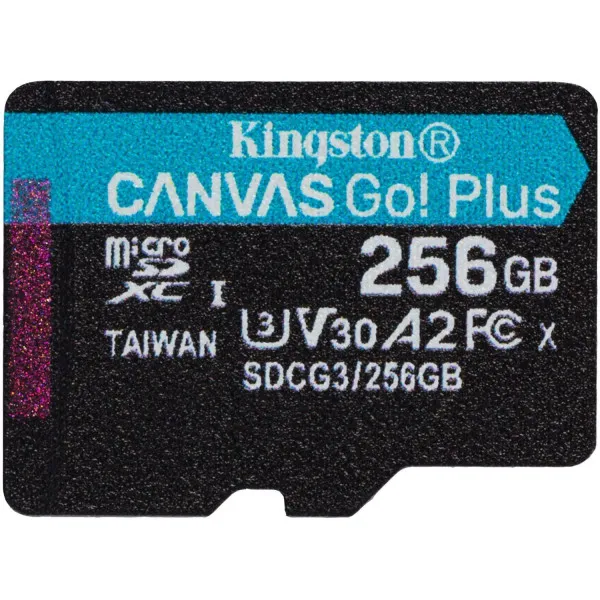 Nedefinisan Micro SD Kingston 256GB Canvas GoPlus Class10 UHS-I U3 V30 A2, SDCG3/256GB Slika 1