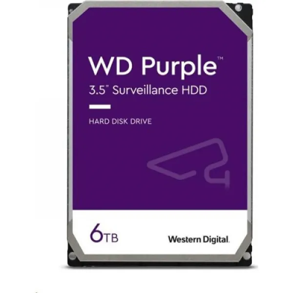 HDD WD 6TB CMR SATA3 WD64PURZ 256MB Purple Slika 1