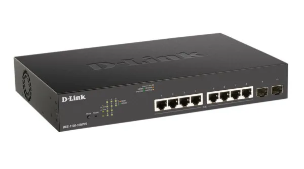 LAN Switch D-Link DGS-1100-10MPV2/E 10/100/1000Mbps 8port/2SFP Smart Slika 2