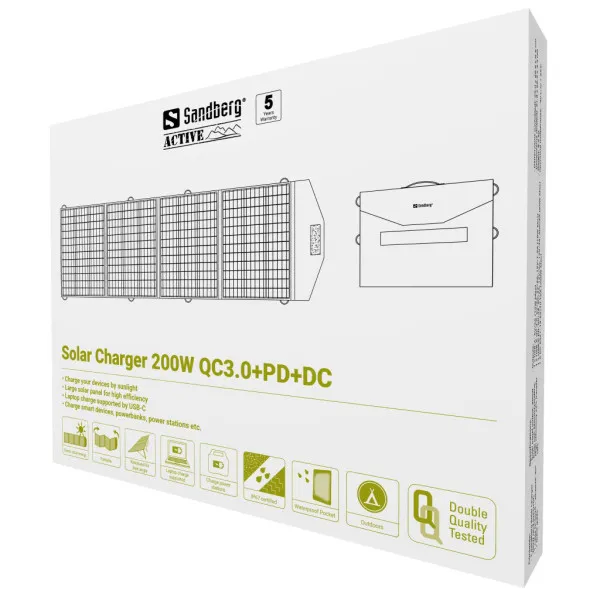 Solarni panel punjač Sandberg 420-82 200W QC3.0/PD/DC Slika 6