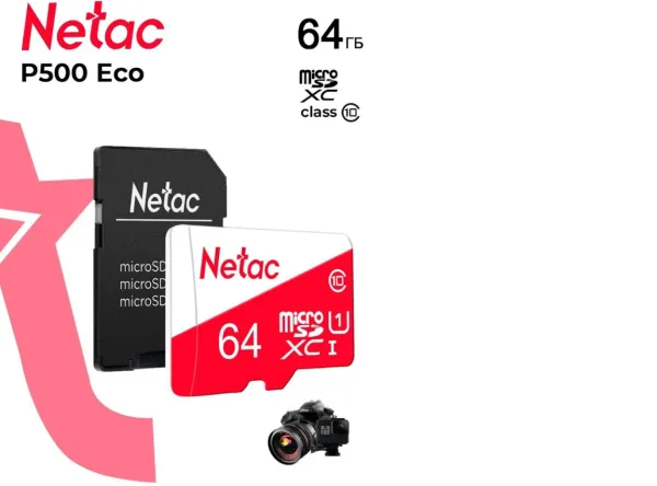 Micro SDXC Netac 64GB P500 ECO NT02P500ECO-064G-R sa adapterom Slika 1