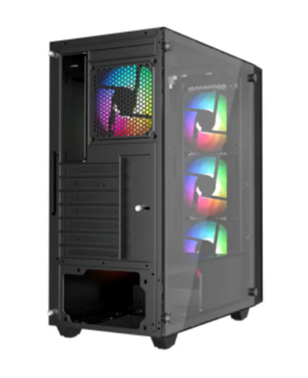 Kuciste Raidmax Obsidian window/black, 4x 120mm RGB/650W/RO650RGB Slika 3