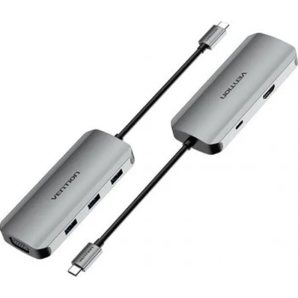 Docking station Vention TOIHB USB-C HDMI/VGA/3xUSB 3.0/PD 100W Slika 2