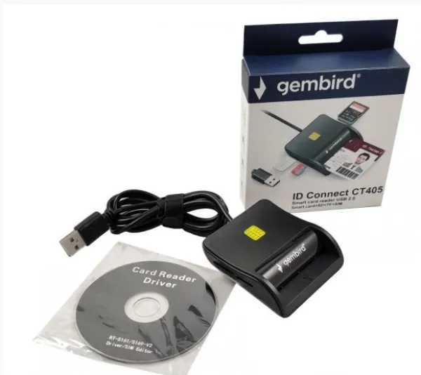 USB Smart Card Reader Gembird CRDR-CT405 Licna karta/saobracajna/sd/tf/sim Slika 1