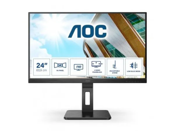 Monitor 23.8 AOC 24P2QM VA 1920x1080/75Hz/4ms/HDMI/DP/VGA/4xUSB/zvučnici Slika 1