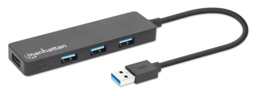 USB HUB 4port Manhattan 164900 3.2 G1/5Gbps/Crni Slika 1