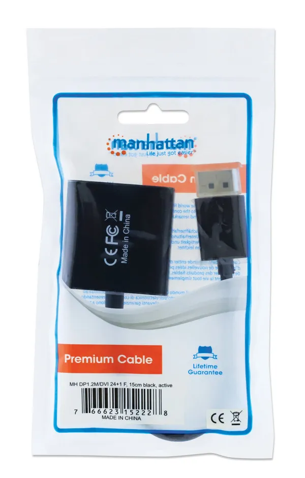 Adapter Manhattan 152228 DisplayPort/M - DVI-D 24+1/F Slika 3