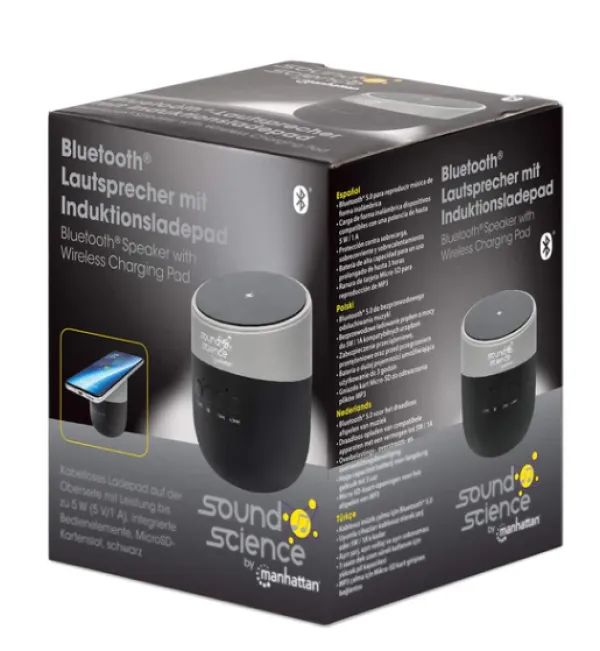 Bluetooth zvučnik sa postoljem za punjenje Manhattan 165051, black Slika 6