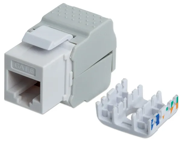 Modul RJ45 Intellinet 167062 Cat6/tool-less/568B 2-1/beli Slika 1