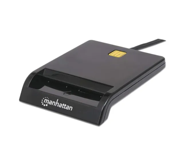 USB smart card reader Manhattan 102049, black Slika 1