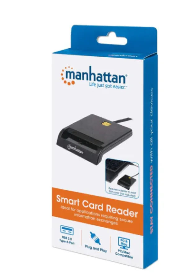 USB smart card reader Manhattan 102049, black Slika 2