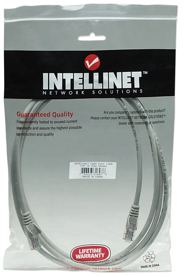 Intellinet LAN UTP kabl intellinet 340380 Cat6 CCA//Sivi/1,5m Slika 2