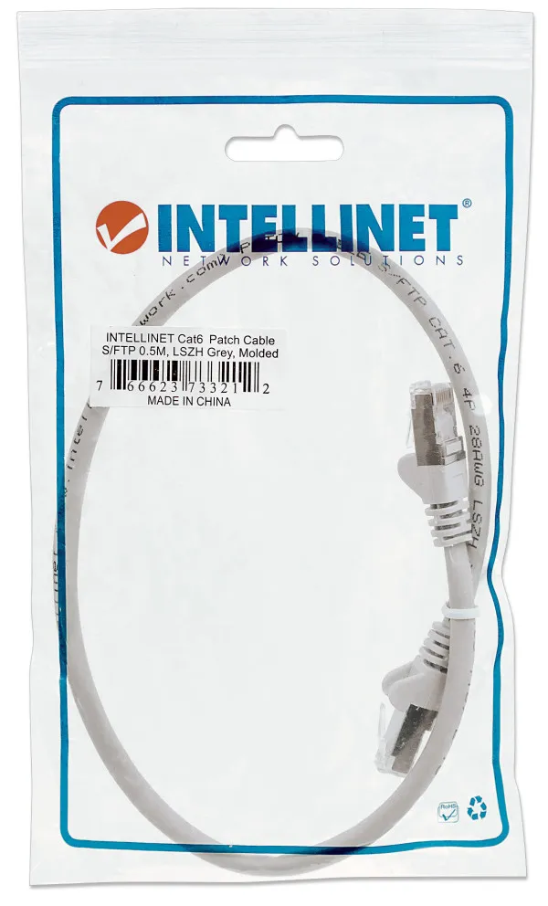 Intellinet LAN SFTP kabl intellinet 733212 Cat6 CU/Sivi/0,5m Slika 2