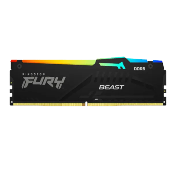RAM DDR5 Kingston 64GB (2x32GB kit) 5600MT/s KF556C40BBAK2-64 Fury Beast RGB Slika 1