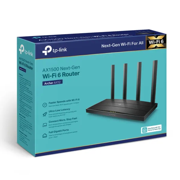 LAN Router TP-Link Archer AX12 AX1500/WiFi6/3xGLAN+1xGWAN Slika 4