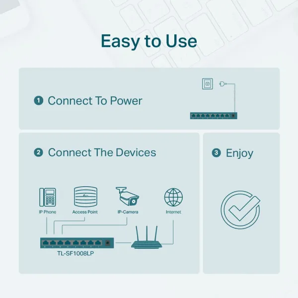 TP-Link LAN Switch TP-LINK TL-SF1008LP 10/100 8port/4PoE Slika 8