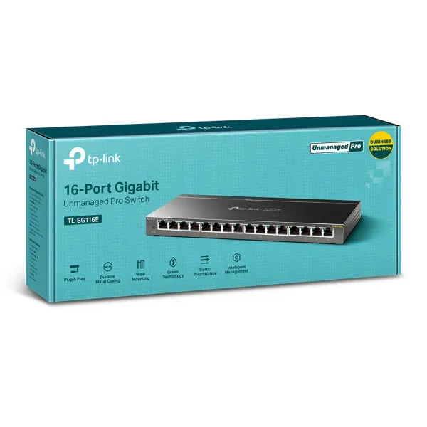 LAN Smart Switch TP-Link TL-SG116E 10/100/1000 16port L2 - Image 2