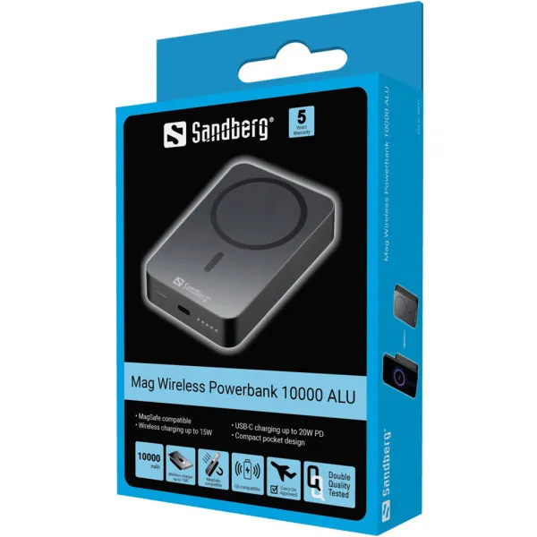 Powerbank Sandberg Mag 420-97 10000mAh Wireless ALU Slika 2