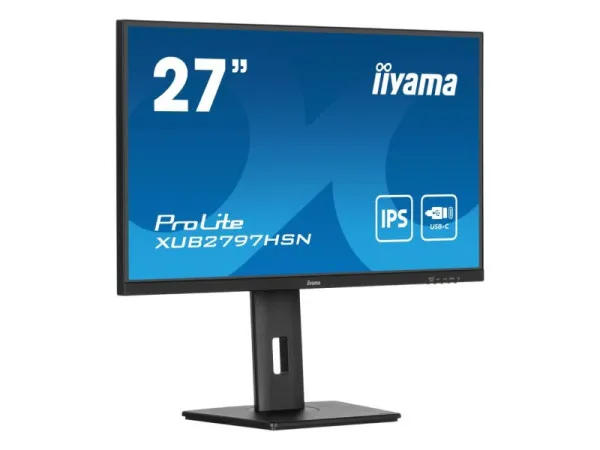 iiyama Monitor 27" Iiyama XUB2797HSN-B1 IPS 1920x1080/100Hz/1ms/HDMI/DP/USB/RJ45 Slika 2